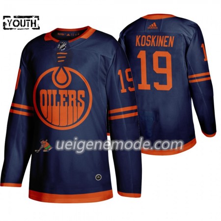 Kinder Eishockey Edmonton Oilers Trikot Mikko Koskinen 19 Adidas 2019-2020 Blau Authentic